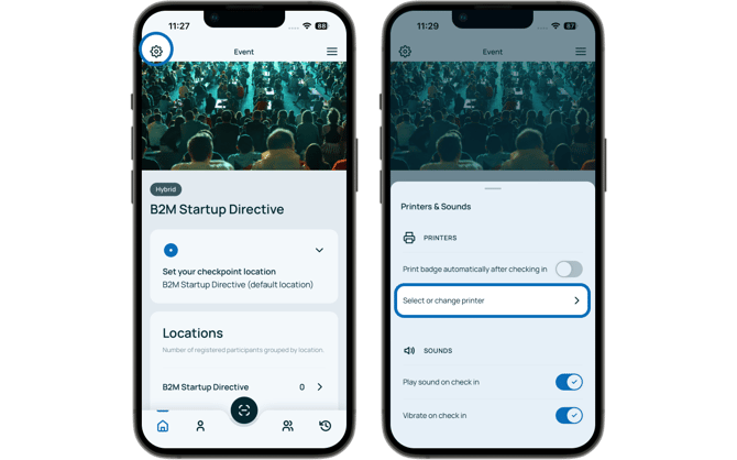 Access Entranceapp menu