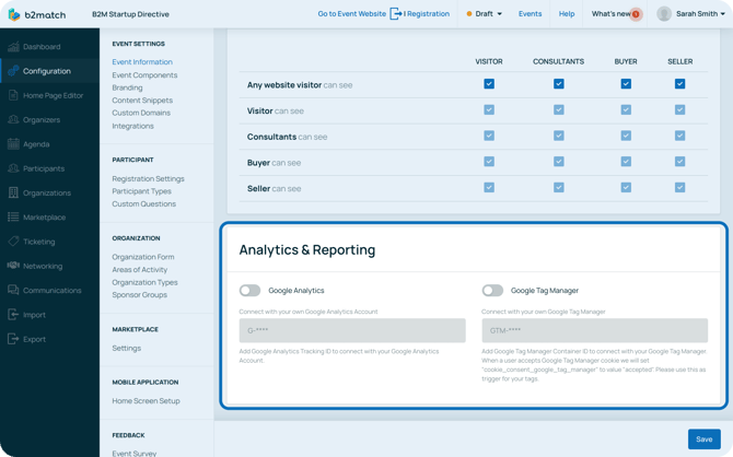 Analytics & reporting