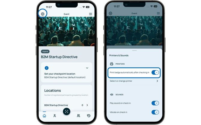 Automatically print badge-1