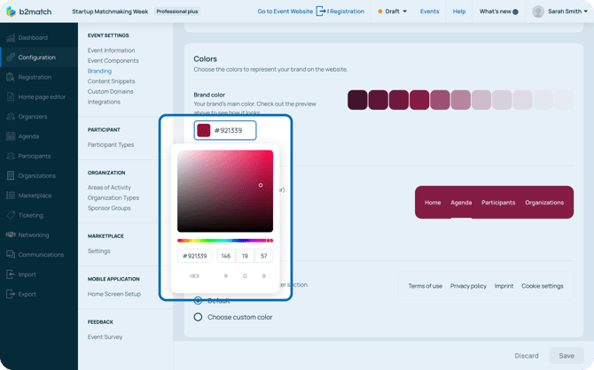 Brand color picker