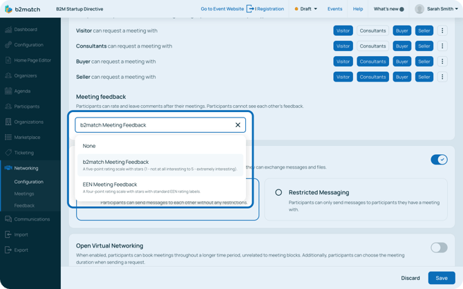 Dropdown selection