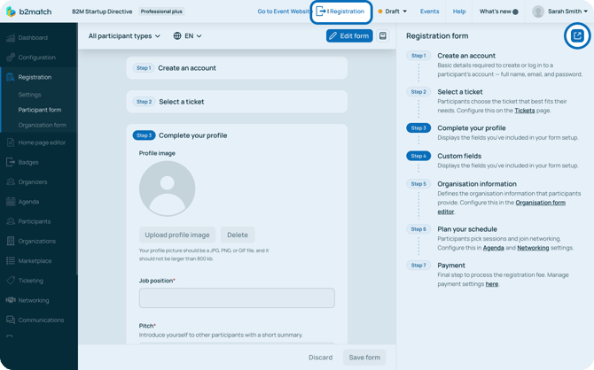 Full registration preview