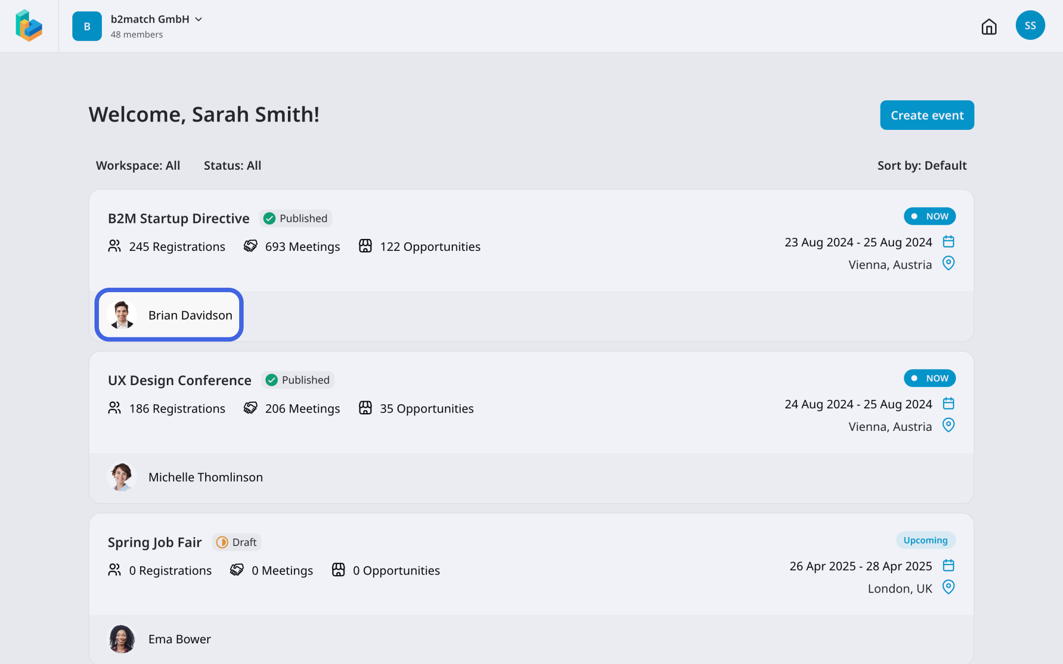 Understanding b2match Workspaces