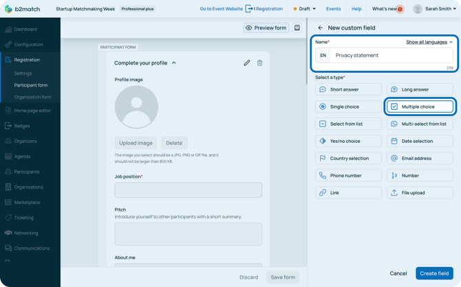 Multiple choice privacy