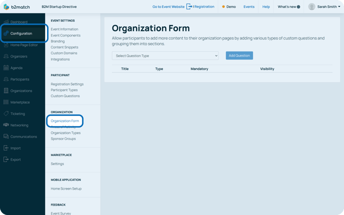 Org form navigation