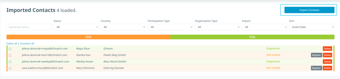 v6 - import contacts