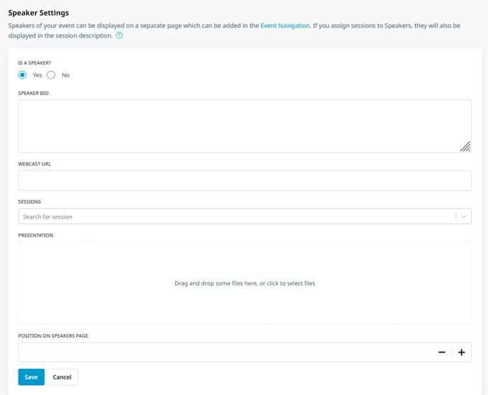 v6 - speaker settings