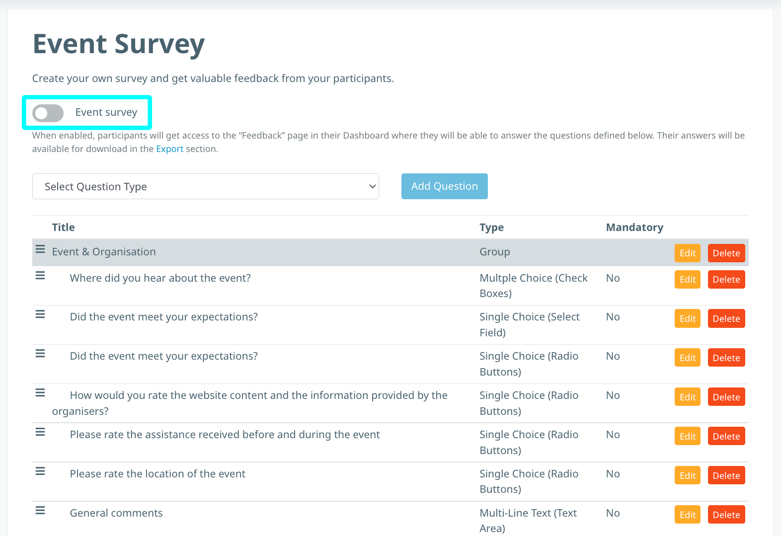 How do the participants get to the survey?